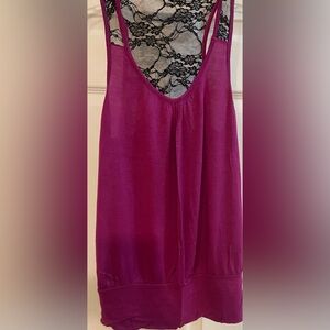 Oboe tank top(blousy) top with lace on top backside